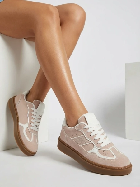 Luna Women's Beige Ecological Casual Sneakers for Spring