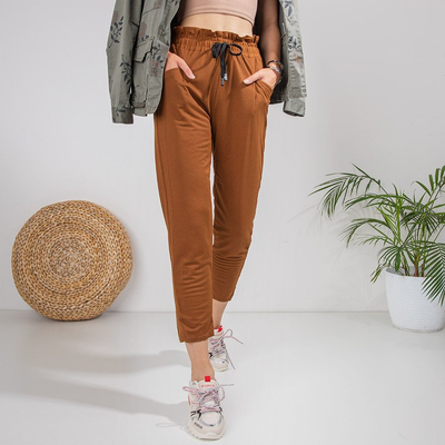 Коричневые женские брюки