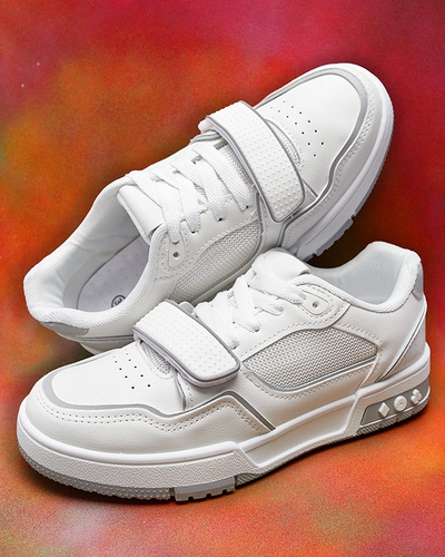 Women's sports sneakers in white-gray color Xirrat- Footwear