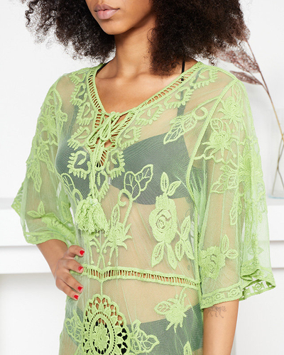 Light green lace summer pareo dress - Clothing