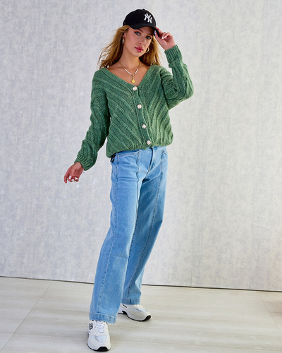 Royalfashion Women's knitted sweater with buttons