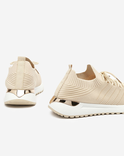 OUTLET Women's beige fabric sports shoes Erina - Footwear