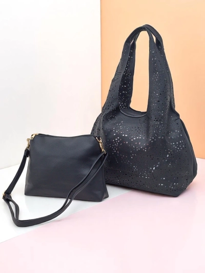 Royalfashion Large women’s shopper bag, openwork Lira Lace