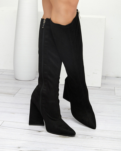 Black boots on the post Asfori- Buty