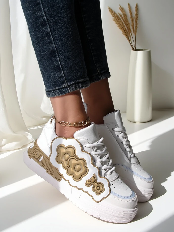 Royalfashion Sieviešu sporta apavi ar dekoratīvu augšu Nendales