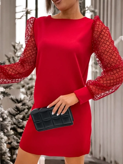 Royalfashion Klasiskā ceļgalu garuma sieviešu kleita melnā krāsā