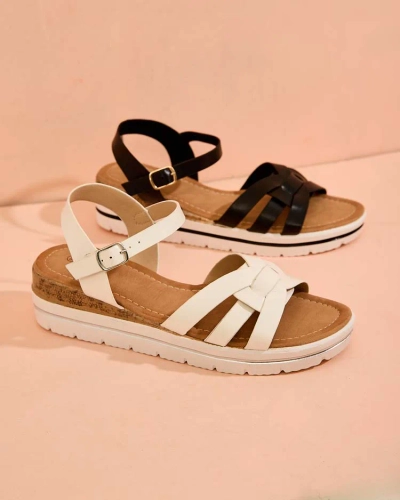 Royalfashion Sieviešu sandales ar platformu no eko ādas Noppis