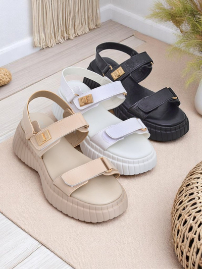 Royalfashion sieviešu sandales uz biezākas zoles Aganda