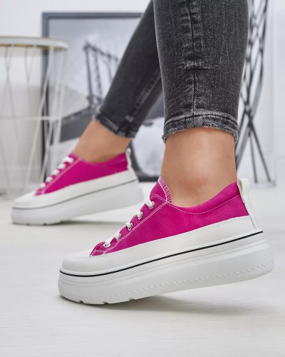 Fuchsia women's sneakers on the platform Veritar - Footwear