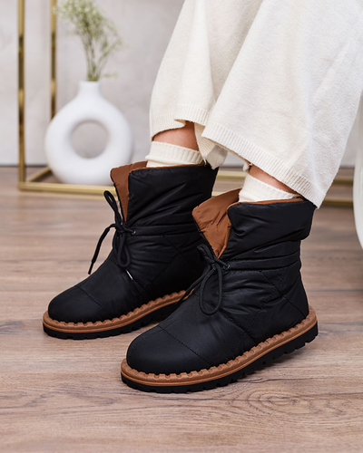 Royalfashion Women's slip-on snow boots in black Nevonsis