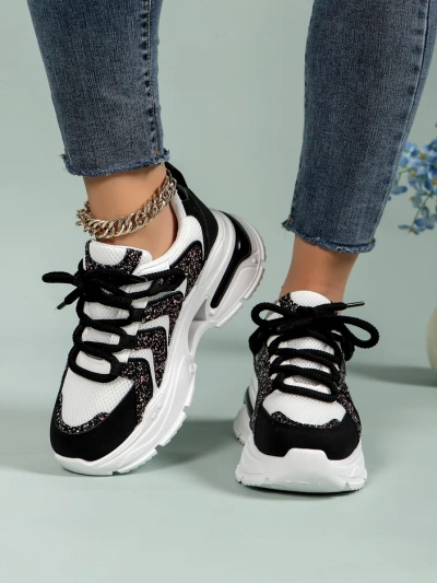 Royalfashion Women's Sporty Platform Sneakers Angello