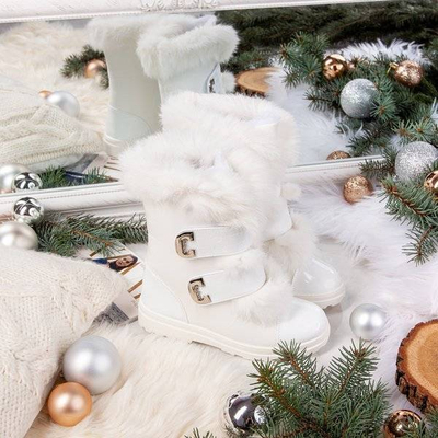 OUTLET White snow boots with fur from Dassacia - Footwear