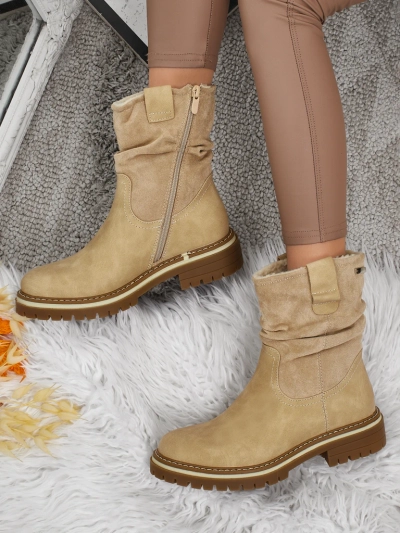 Wyższe botki kobiete eko suede Liora