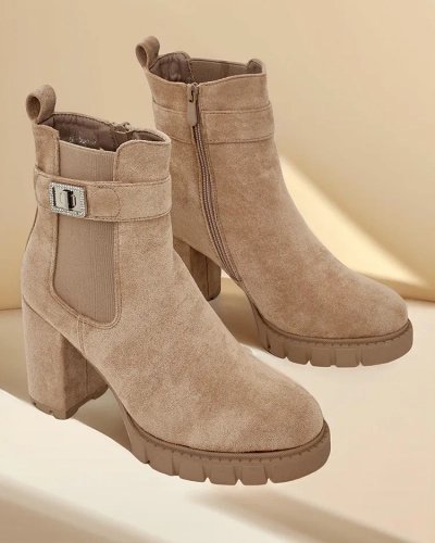 Rojālfashion sieviešu ķetnes zābaki uz pastami Effo