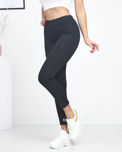 Женские черные леггинсы с утеплителем - Одежда