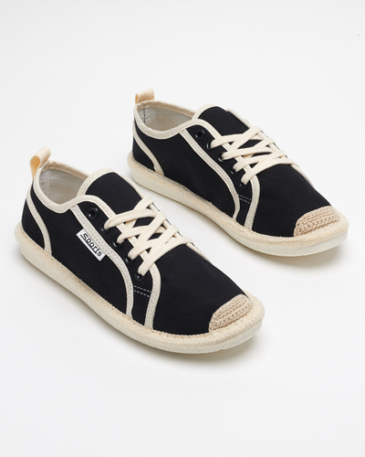 Black Mokida woven women's sneakers - Footwear
