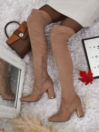 Stella Brown Leather Elegant Women's Boots for Autumn