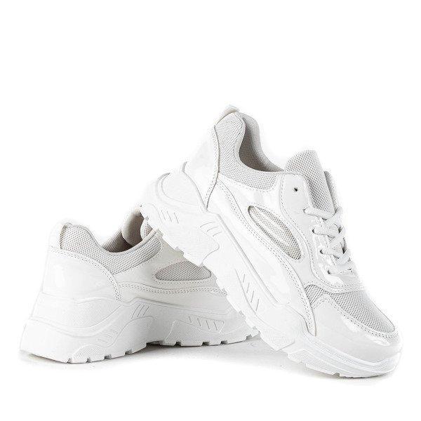Białe buty sportowe na platformie Chandler - Obuwie