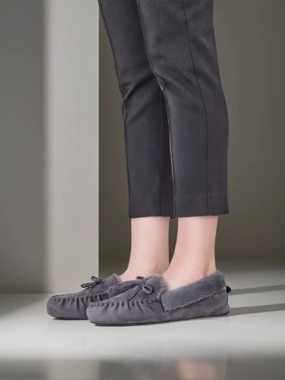 Royalfashion Women's moccasins with fur Ahtikes