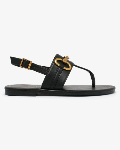 Royalfashion Women's flip flop sandals in black Imonel