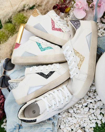 Royalfashion Women's sporty sneakers with embellishments Ginn