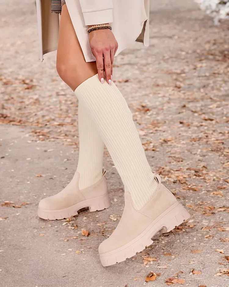 Royalfashion Sieviešu augstpapēžu zābaki Umigg slip-on