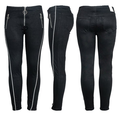 Black pants with white piping - Pants 1