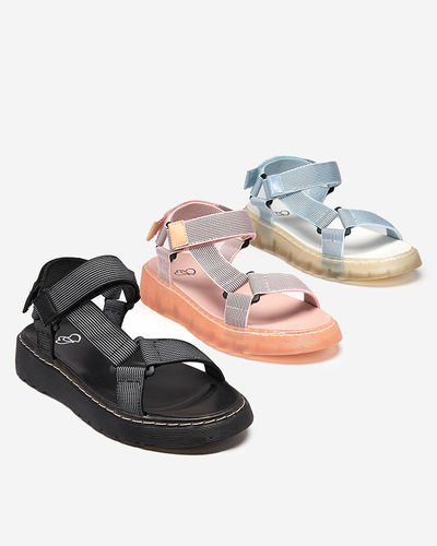 Blue women's Cinore velcro sandals - Footwear