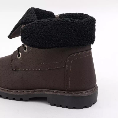 OUTLET Brown lace-up ankle boots Lika- Shoes