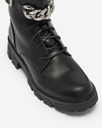 Warmed black bagger boots for women Effpi- Footwear