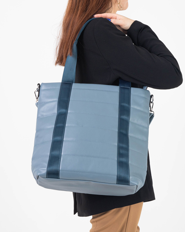 Blue ladies handbag with an additional strap - Accessories