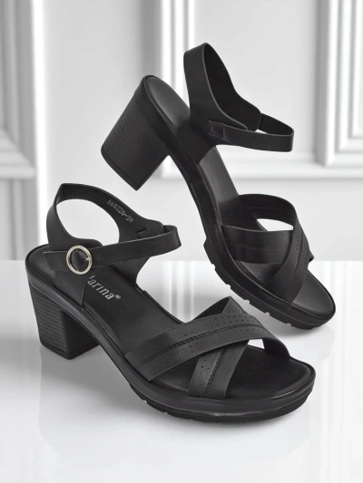 Royalfashion Женские босоножки на устойчивом каблуке SoleAura