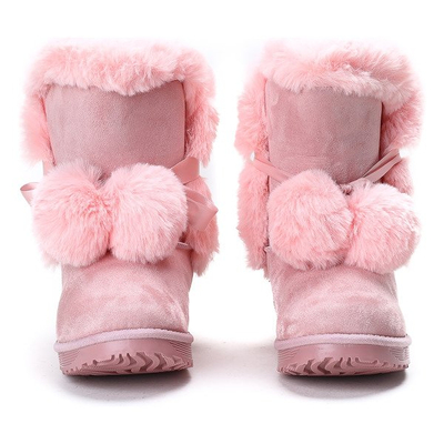 Pink Bobo snow boots with pompoms - Footwear