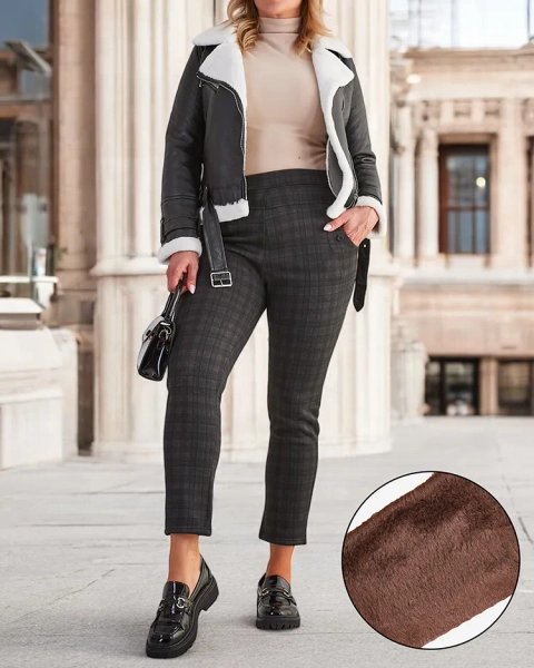 Royalfashion Утепленные женские брюки-теггинсы PLUS SIZE