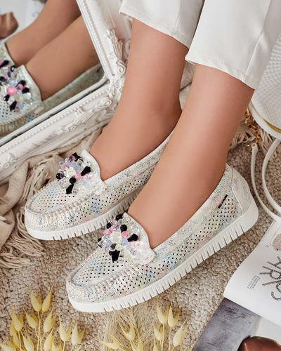 Royalfashion Sieviešu ažūra mokasīni ar pērlītēm Nasfali