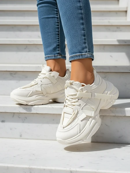 Royalfashion Women's platform sports sneakers Rensis