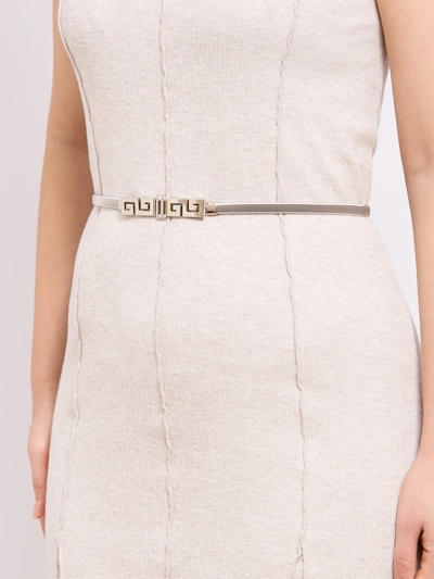 Damski pasek metalowy srebrny Heraklesa Greca glamour stylowy 64-100 cm