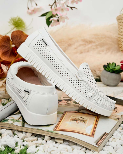 Royalfashion Sieviešu ādas mokasīni Nafis
