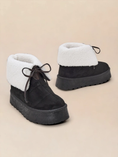 Royalfashion Women's lace-up snow boots Wdeno