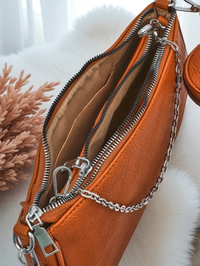 Torebka damska Calista camel skóra ekologiczna 3w1 moda zestaw