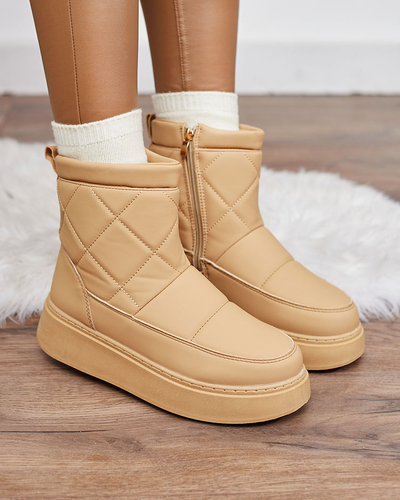 Royalfashion Light brown women's boots a'la snow boots Kacecica