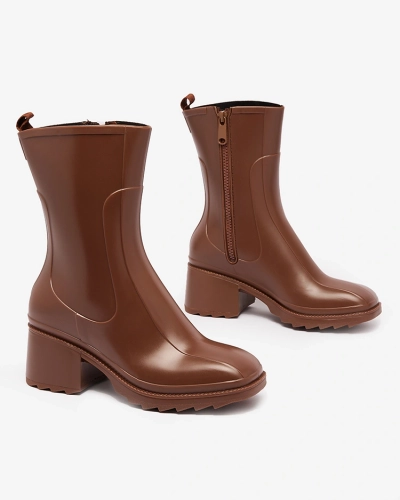 Royalfashion Black matte women's wellingtons a'la boots Tentiris