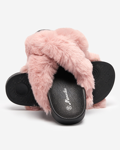 Slippers with pink fur Mashte - Footwear