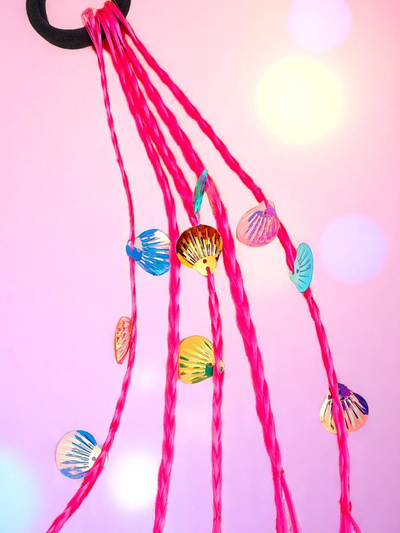 Royalfashion Clip-in Braids with Shells on Elastic Bands