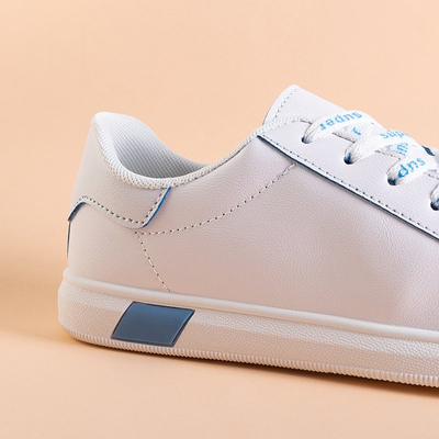 Baltas sporta kedas sievietēm ar ziliem ieliktņiem Xosi - Footwear