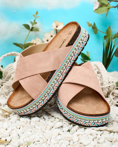Royalfashion Women's flip-flops on a flat sole Tomlla