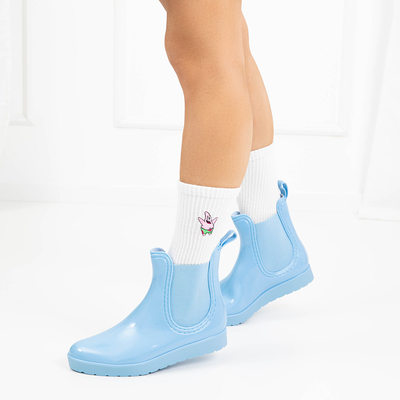 Голубые женские резиновые сапоги Reili