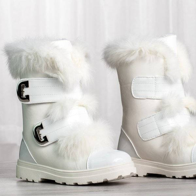 OUTLET White snow boots with fur from Dassacia - Footwear