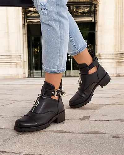 Royalfashion Sieviešu zābaki ar darba tipa bārdiņam Komoves