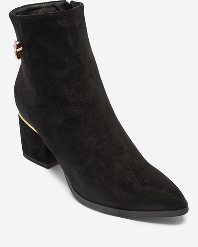 Black women's stiletto boots with chain Bellami- Footwear